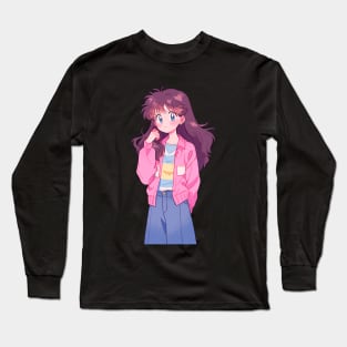 Anime Retro Girl Long Sleeve T-Shirt